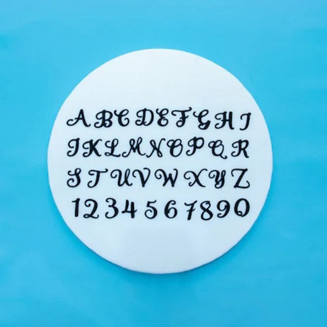 FMM Sugarcraft Swirly Alphabet Font Upper Case