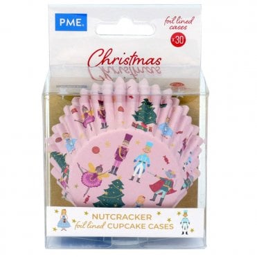 Foil Lined Christmas Cupcake Cases - Nut Cracker - Pack Of 30