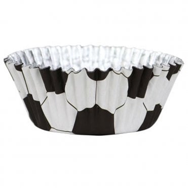 Football- Trimmed Foil Lined Baking Cases - Pack of 30