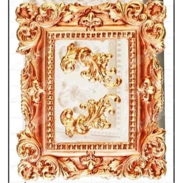 11cm x 8.5cm Large Vintage Picture Frame - Cake Decorating Silicone Mould