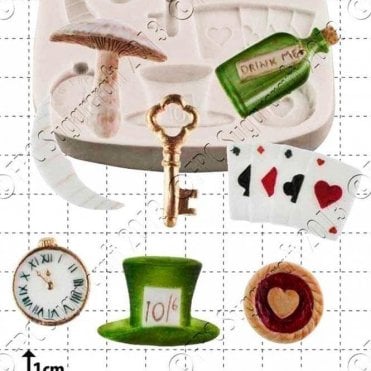 Alice in Wonderland - Cake Decorating Silicone Mould
