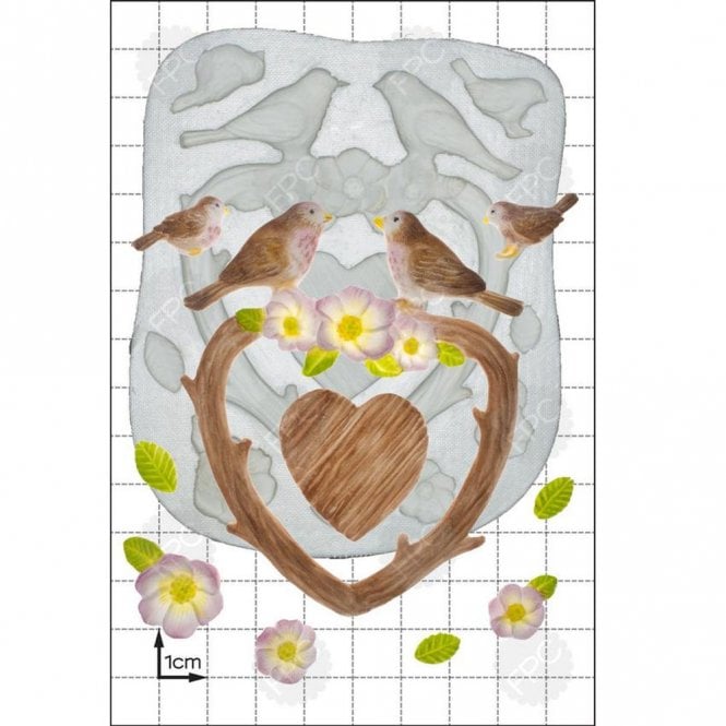 FPC Moulds Birds & Branch Frame' Silicone Mould