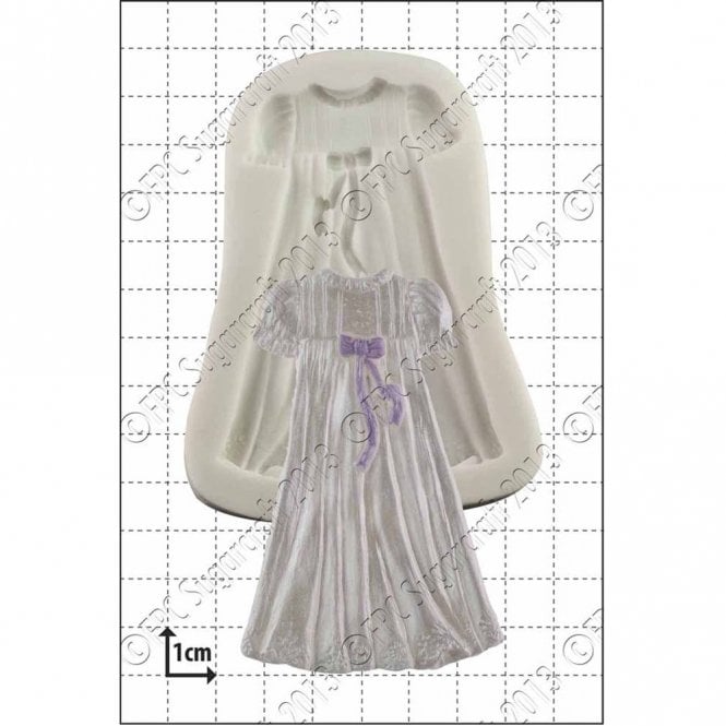 FPC Moulds Christening Gown' Silicone Mould