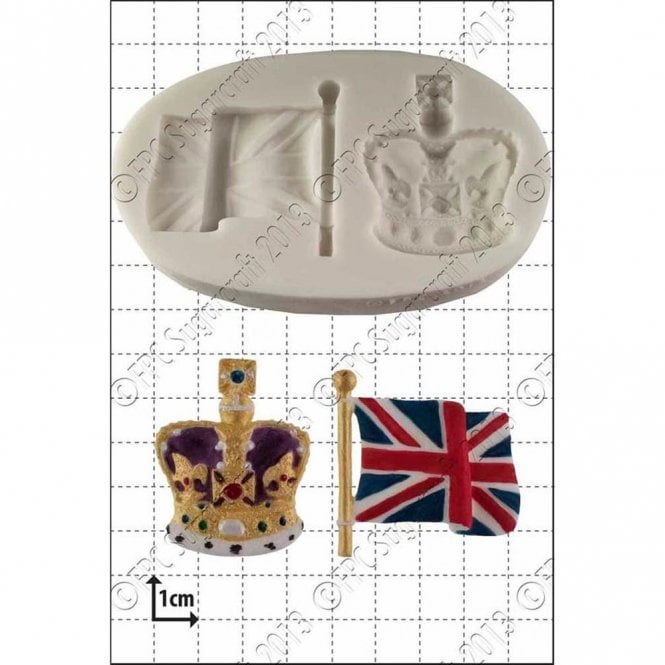 FPC Moulds Crown & Flag' Silicone Mould