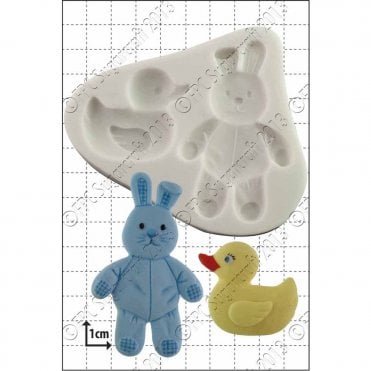 Duck & Bunny' Silicone Mould
