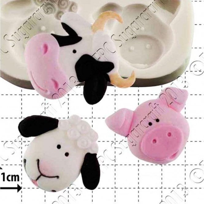 FPC Moulds Farm Animals - Cake Decorating Silicone Mould