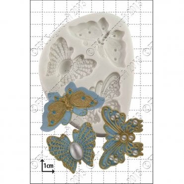Filigree Butterflies' Silicone Mould