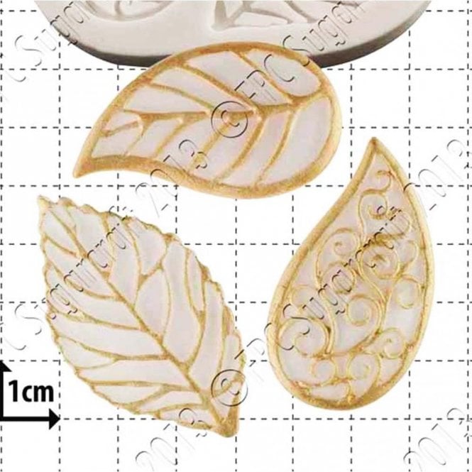 FPC Moulds Filigree Leaves - Cake Decorating Silicone Mould