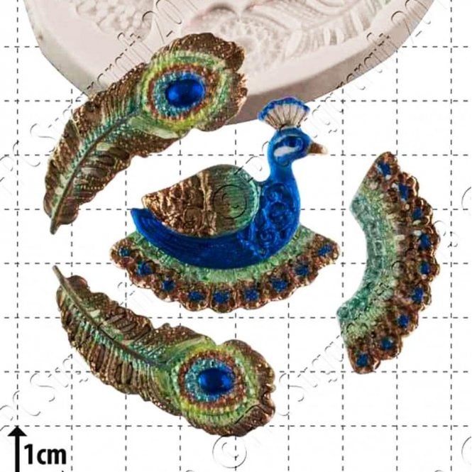 FPC Moulds Filigree Peacock - Cake Decorating Silicone Mould