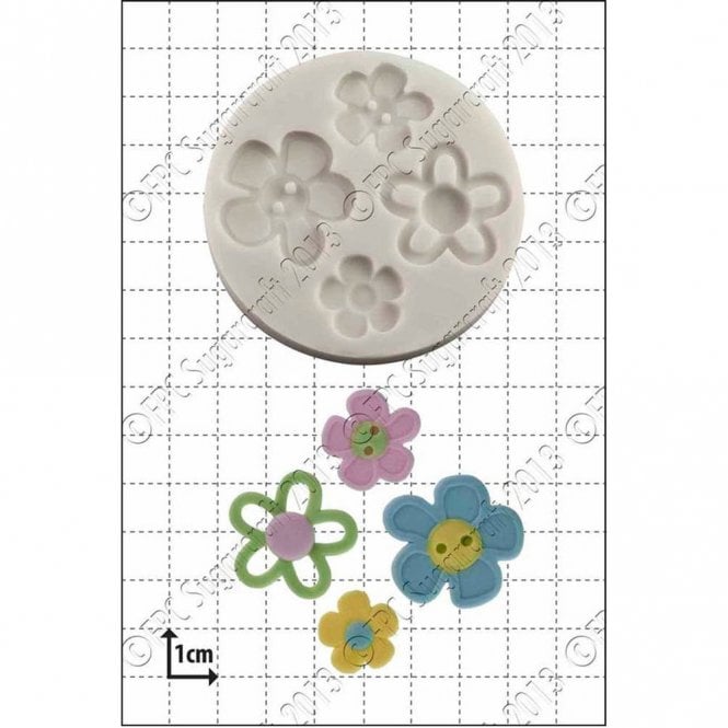 FPC Moulds Flower Buttons' Silicone Mould