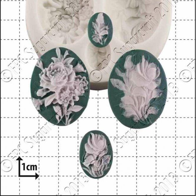 FPC Moulds Flower Cameos - Cake Decorating Silicone Mould