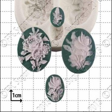 Flower Cameos - Cake Decorating Silicone Mould