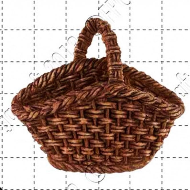 FPC Moulds Hand Sculpted Wicker Basket - Cake Decorating Silicone Mould