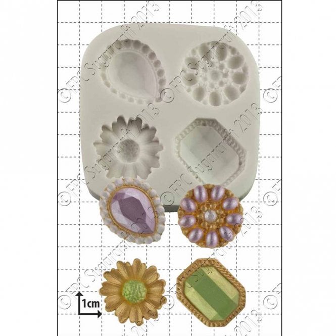 FPC Moulds Jewelled Brooches' Silicone Mould