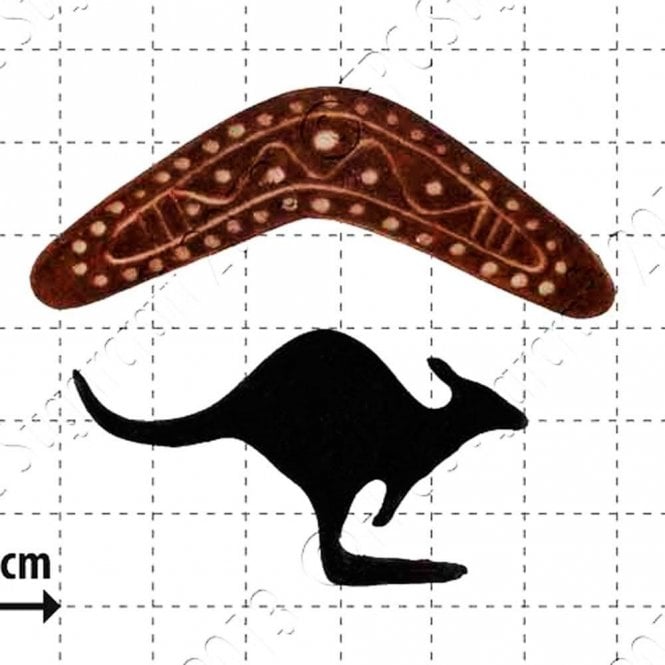 FPC Moulds Kangaroo and Boomerang - Cake Decorating Silicone Mould