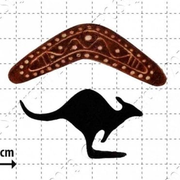Kangaroo and Boomerang - Cake Decorating Silicone Mould