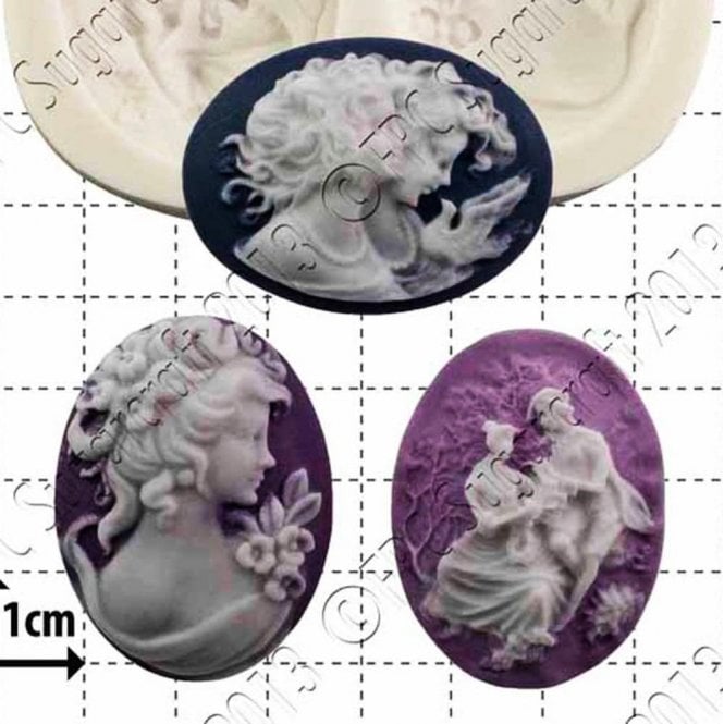 FPC Moulds Large Cameos - Cake Decorating Silicone Mould