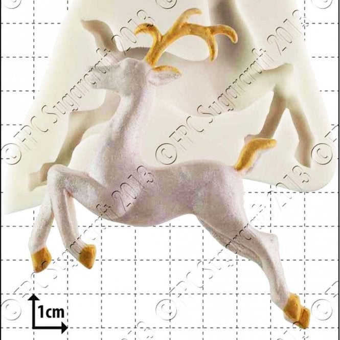 FPC Moulds Leaping Deer - Cake Decorating Silicone Mould
