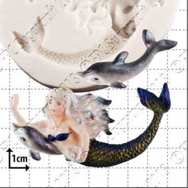 Mermaid & Dolphin - Cake Decorating Silicone Mould