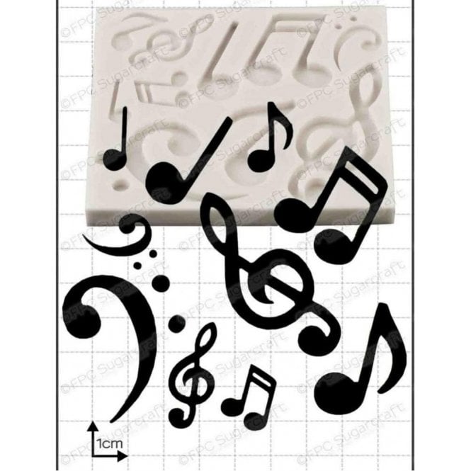 FPC Moulds Musical Notes - Cake Decorating Silicone Mould