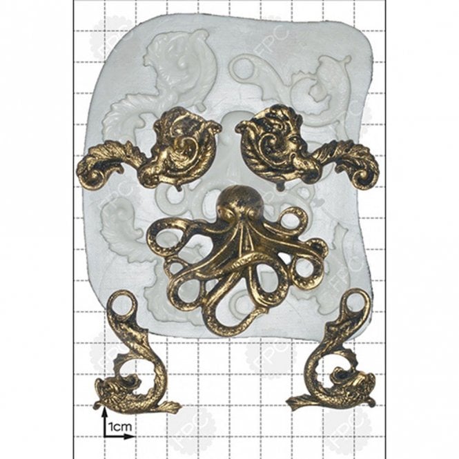 FPC Moulds Octopus & Scrolls' Silicone Mould
