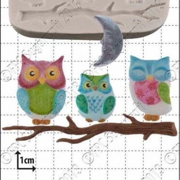 Owl Family - Cake Decorating Silicone Mould