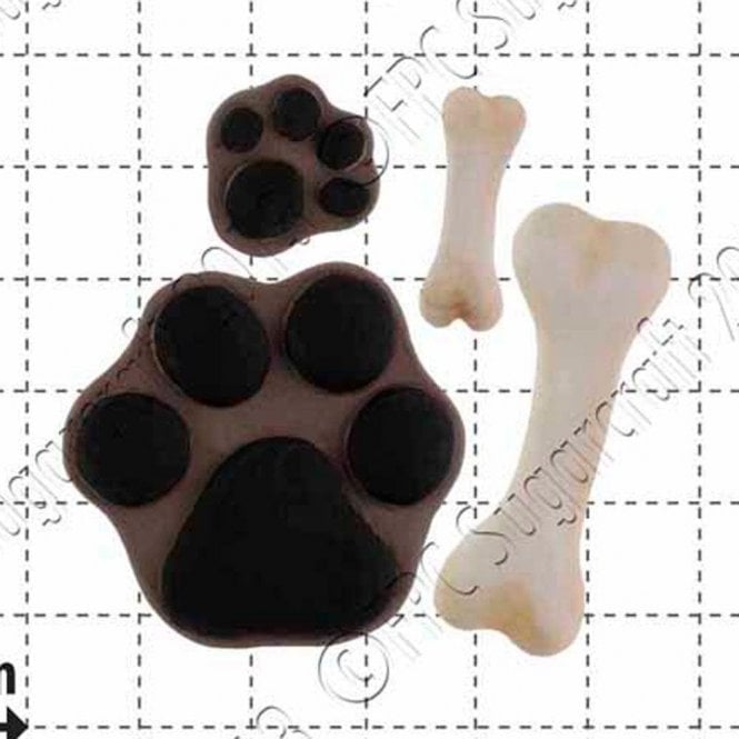 FPC Moulds Paws & Bones - Cake Decorating Silicone Mould