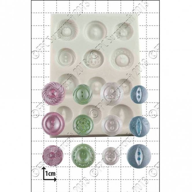 FPC Moulds 'Plain Buttons' Silicone Mould