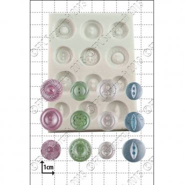 'Plain Buttons' Silicone Mould
