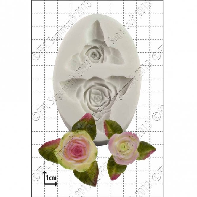 FPC Moulds 'Roses and Leaves' Silicone Mould