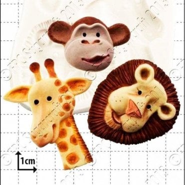 Safari Animals - Cake Decorating Silicone Mould