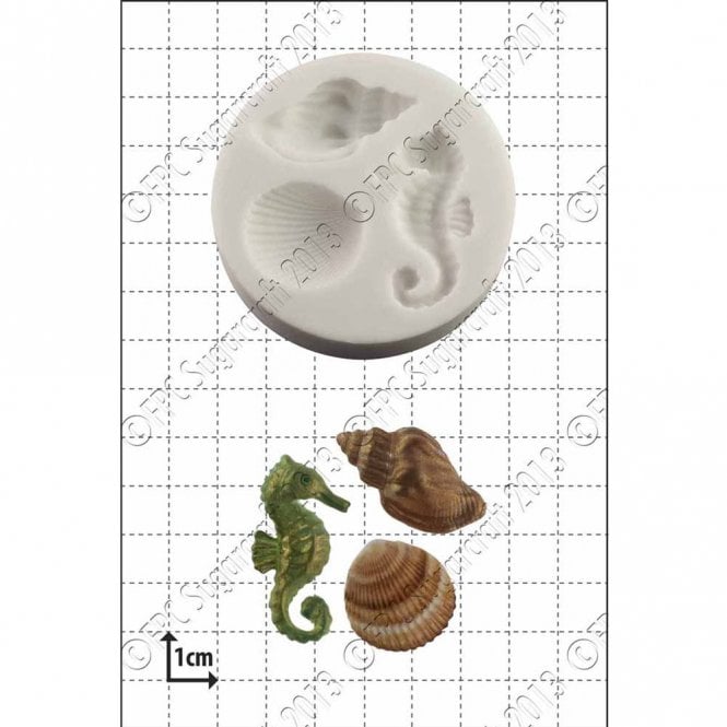 FPC Moulds 'Seahorse & shells' Silicone Mould
