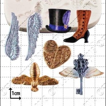 Steampunk Fantasy - Cake Decorating Silicone Mould