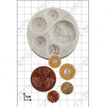 'Vintage Buttons' Silicone Mould