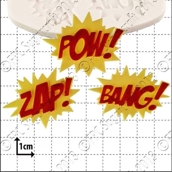 FPC Moulds Zap, Pow, Bang - Cake Decorating Silicone Mould