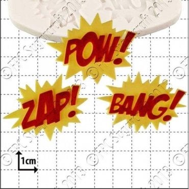Zap, Pow, Bang - Cake Decorating Silicone Mould