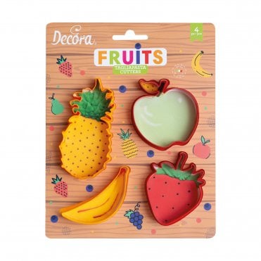 Fruits Plastic Cookie Cutters Set Of 4