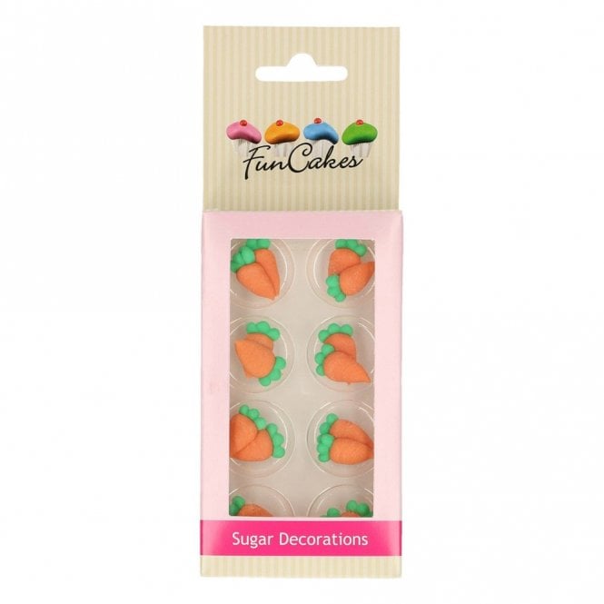 Fun Cakes Carrot Sugar Decorations - Box Of 16 Best Before: 4/9/2025