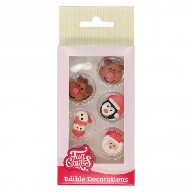 Fun Cakes Christmas Sugar Decorations - Set of 12
