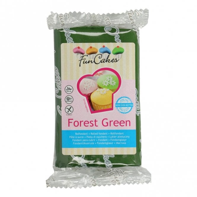 Fun Cakes Funcakes Fondant - Forest Green - 250g Best Before 11.07.2022