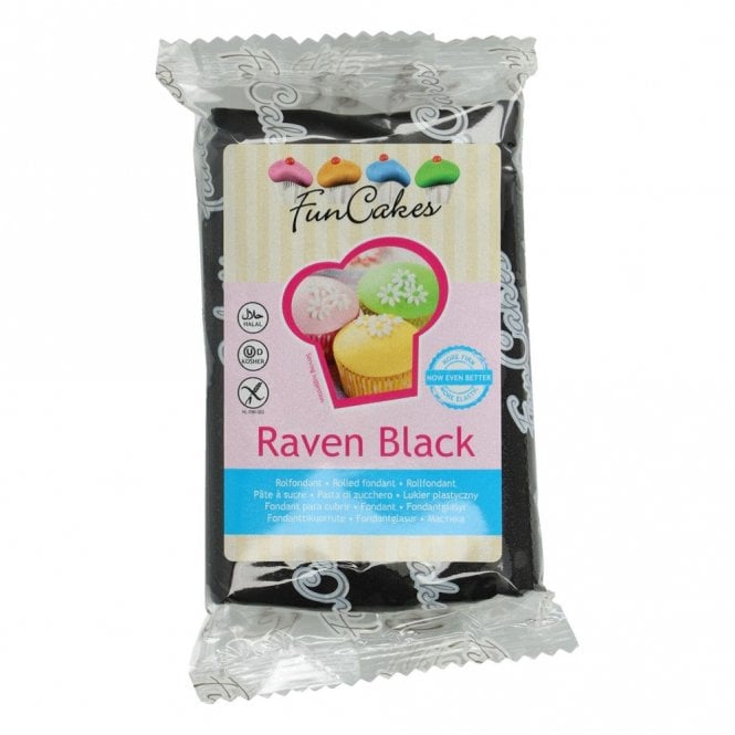 Fun Cakes Funcakes Fondant - Raven Black - 250g