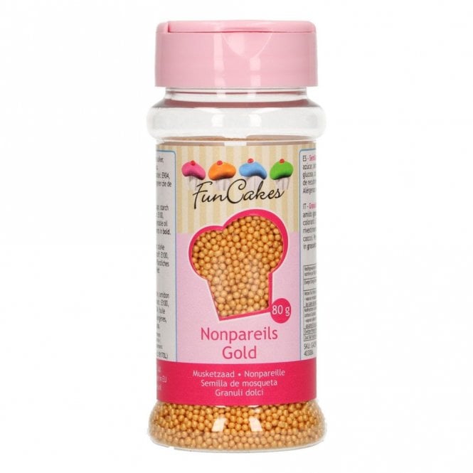Fun Cakes Funcakes Nonpareils - Gold - 80g