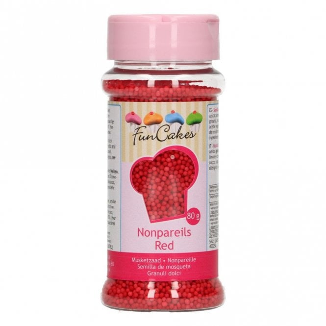 Fun Cakes Funcakes Nonpareils - Red - 80g