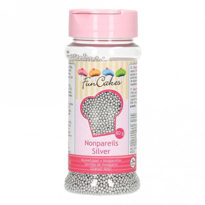 Fun Cakes Funcakes Nonpareils - Silver - 80g