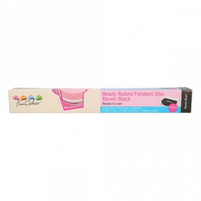 Fun Cakes Funcakes Ready Rolled Fondant Disc - Raven Black