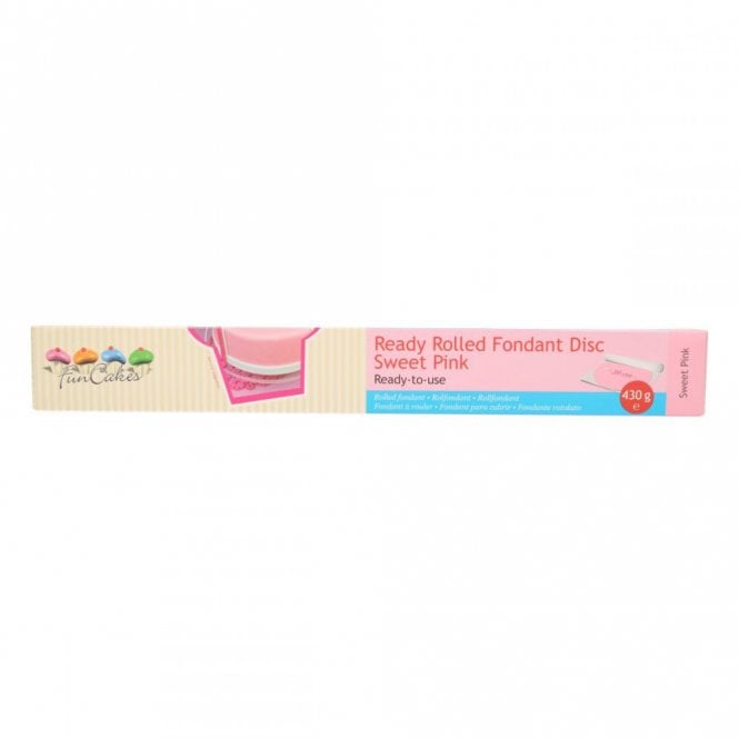 Fun Cakes Funcakes Ready Rolled Fondant Disc - Sweet Pink Best Before: 18/06/2025
