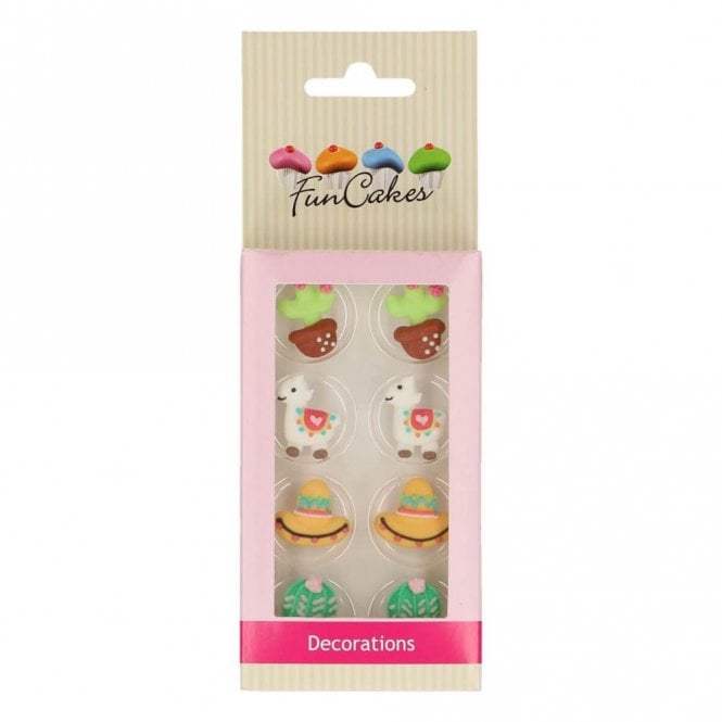 Fun Cakes Funcakes Sugar Decorations Alpaca Set / 8