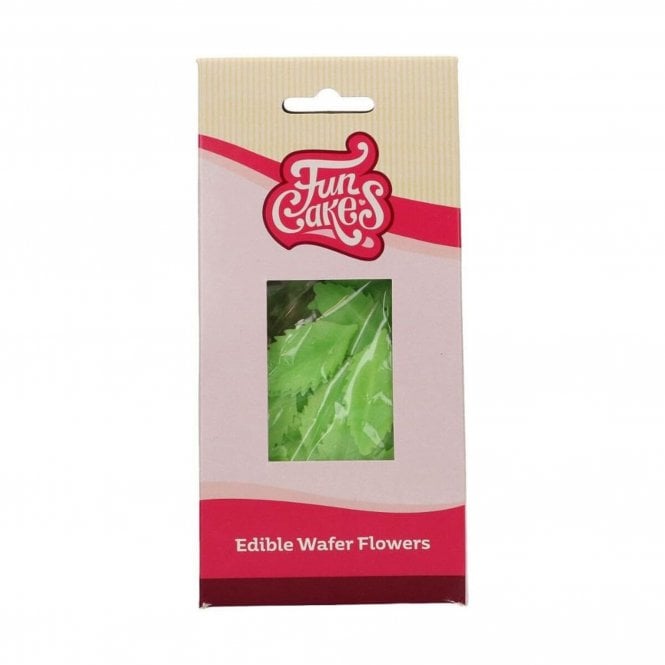 Fun Cakes Green Leaves - Edible Wafer Flowers Pack Of 50