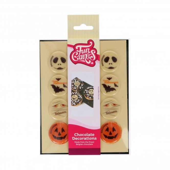 Fun Cakes Halloween Chocolate Toppers - Pack of 12 (3.8cm)
