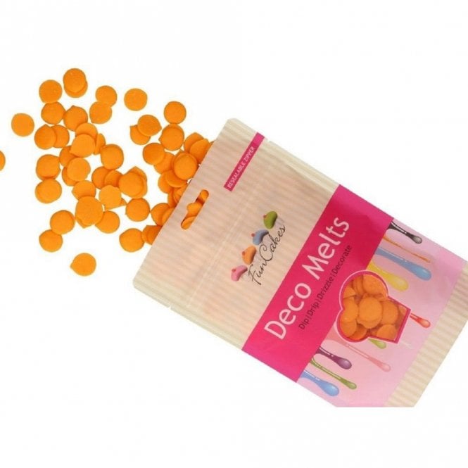 Fun Cakes Orange Deco Melts Chocolate Buttons 250g